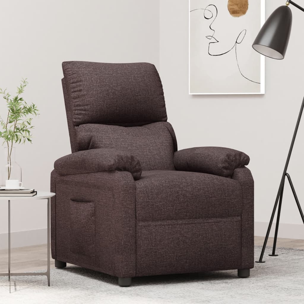 vidaXL Fauteuil verstelbaar stof zwart