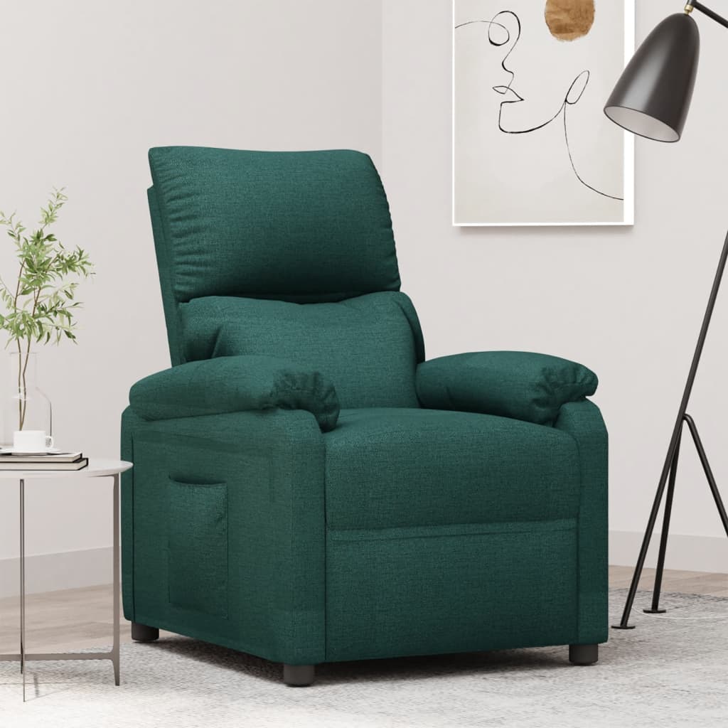 vidaXL Fauteuil verstelbaar stof zwart