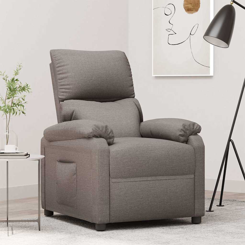 vidaXL Fauteuil verstelbaar stof zwart