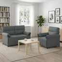 vidaXL Sofa Set 2 pcs Light Grey Fabric