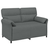 vidaXL Sofa Set 2 pcs Light Grey Fabric