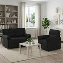 vidaXL Sofa Set 2 pcs Light Grey Fabric