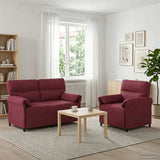 vidaXL Sofa Set 2 pcs Light Grey Fabric