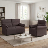 vidaXL Sofa Set 2 pcs Light Grey Fabric