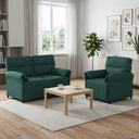 vidaXL Sofa Set 2 pcs Light Grey Fabric