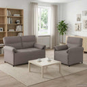 vidaXL Sofa Set 2 pcs Light Grey Fabric