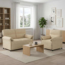 vidaXL Sofa Set 2 pcs Light Grey Fabric