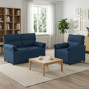 vidaXL Sofa Set 2 pcs Light Grey Fabric