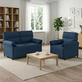 vidaXL Sofa Set 2 pcs Light Grey Fabric