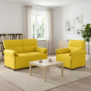vidaXL Sofa Set 2 pcs Light Grey Fabric