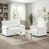 vidaXL Sofa Set 2 pcs Light Grey Fabric