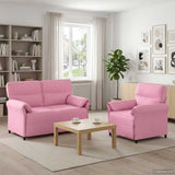 vidaXL Sofa Set 2 pcs Light Grey Fabric