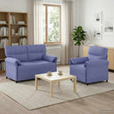 vidaXL Sofa Set 2 pcs Light Grey Fabric