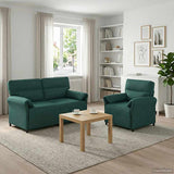 vidaXL Sofa Set 2 pcs Light Grey Fabric
