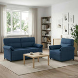 vidaXL Sofa Set 2 pcs Light Grey Fabric