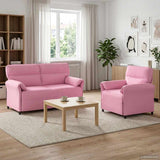 vidaXL Sofa Set 2 pcs Light Grey Fabric