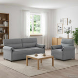 vidaXL Sofa Set 2 pcs Light Grey Fabric