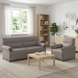vidaXL Sofa Set 2 pcs Light Grey Fabric