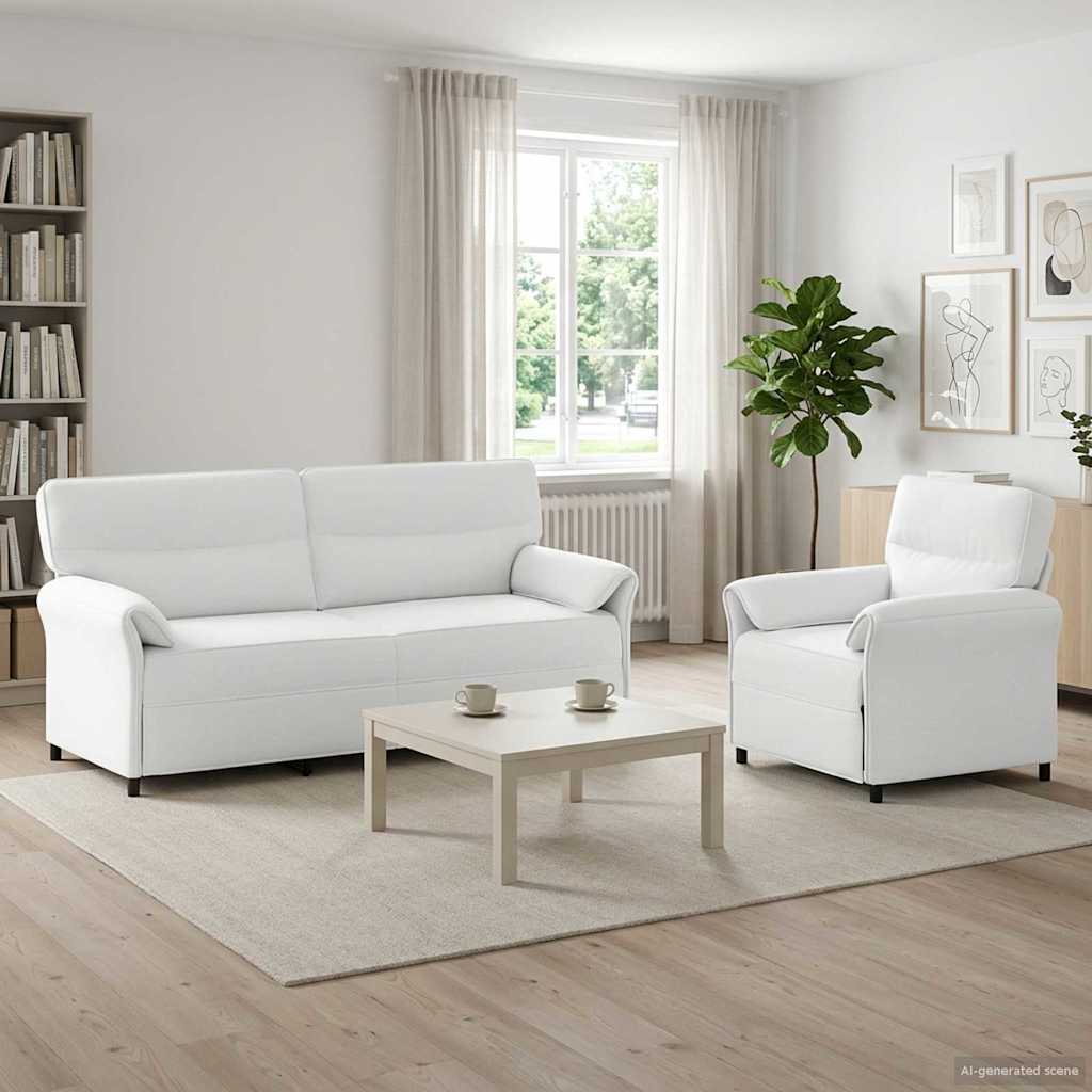 vidaXL Sofa Set 2 pcs Light Grey Fabric