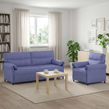 vidaXL Sofa Set 2 pcs Light Grey Fabric