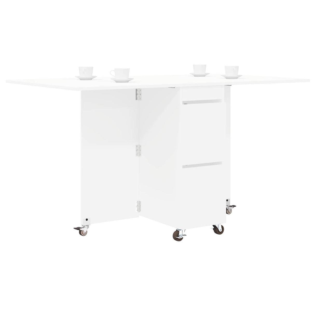 vidaXL Dining table 2 pcs 140 x 80 x 77 cm Engineered wood White Rectangular