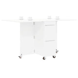 vidaXL Dining table 2 pcs 140 x 80 x 77 cm Engineered wood White Rectangular