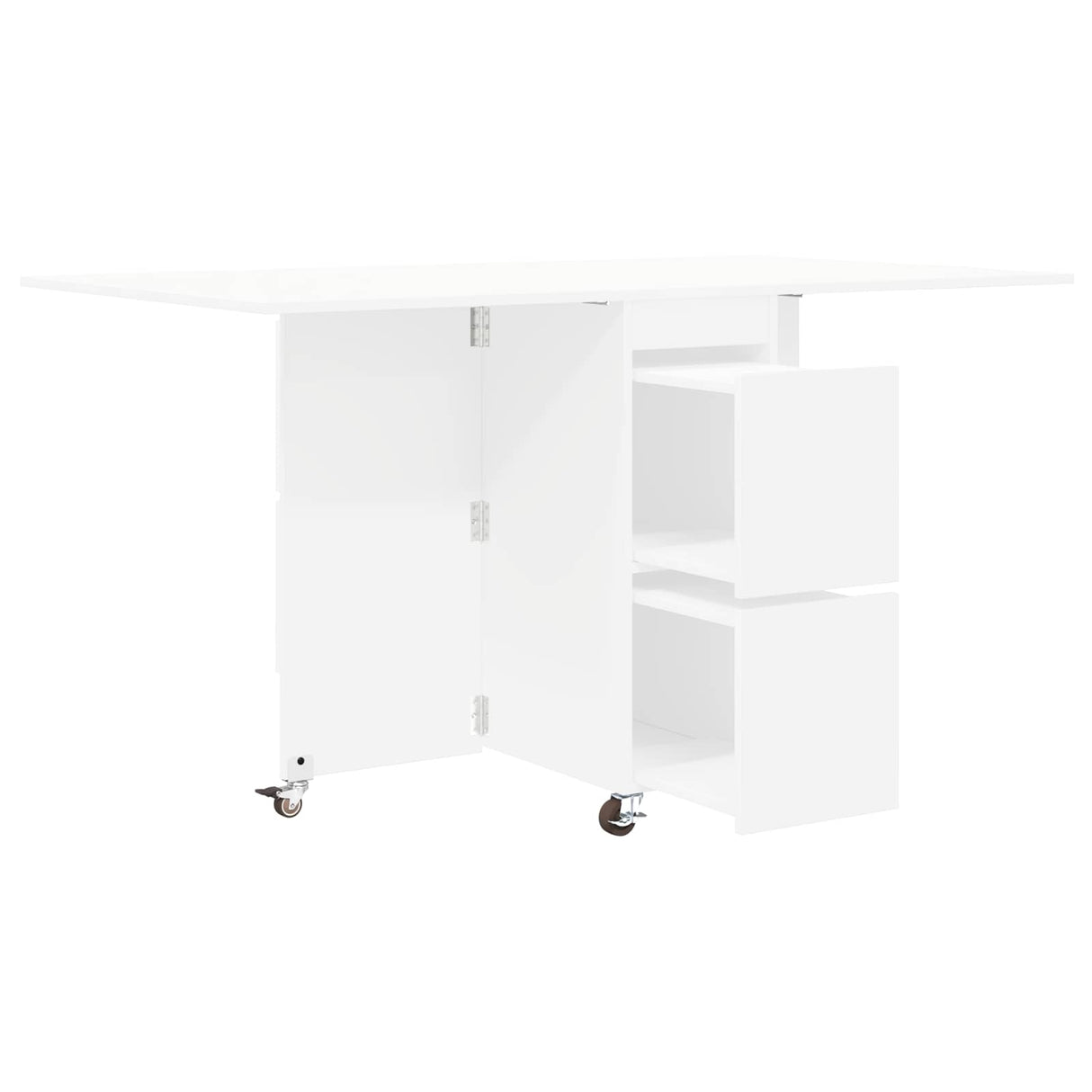 vidaXL Dining table 2 pcs 140 x 80 x 77 cm Engineered wood White Rectangular