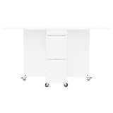 vidaXL Dining table 2 pcs 140 x 80 x 77 cm Engineered wood White Rectangular