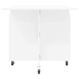 vidaXL Dining table 2 pcs 140 x 80 x 77 cm Engineered wood White Rectangular