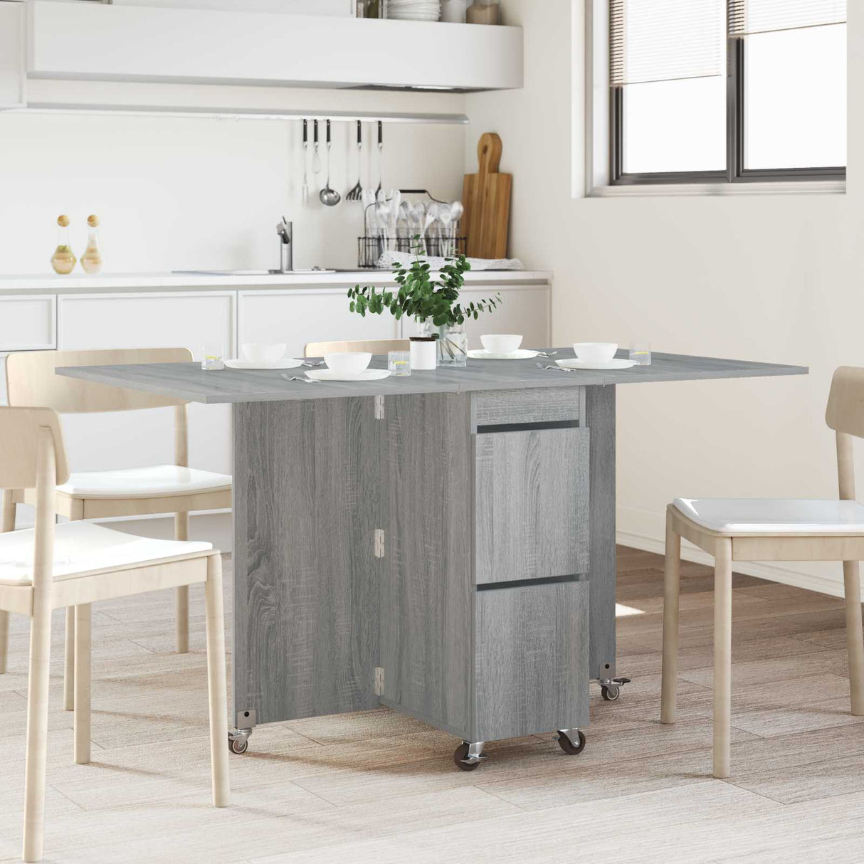 vidaXL Dining table 2 pcs 140 x 80 x 77 cm Engineered wood White Rectangular