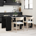 vidaXL Eettafel 180 x 85 x 75 cm Bewerkt hout Zwart eiken Rechthoekig