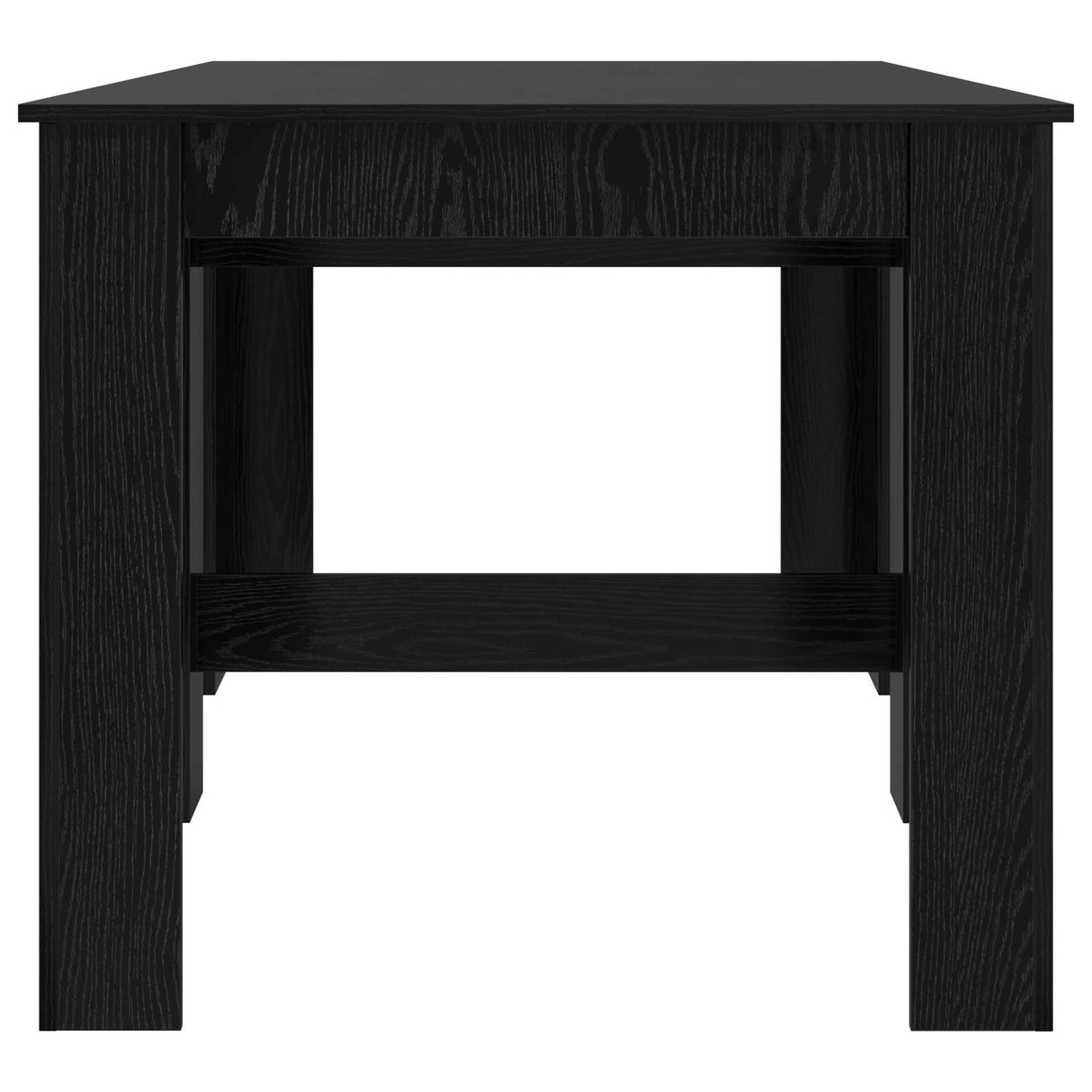 vidaXL Eettafel 180 x 85 x 75 cm Bewerkt hout Zwart eiken Rechthoekig