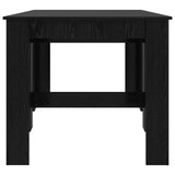 vidaXL Eettafel 180 x 85 x 75 cm Bewerkt hout Zwart eiken Rechthoekig