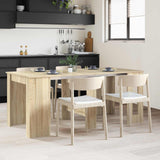 vidaXL Eettafel 180 x 85 x 75 cm Bewerkt hout Zwart eiken Rechthoekig