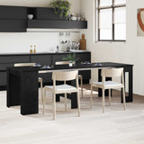 vidaXL Eettafel 180 x 85 x 75 cm Bewerkt hout Zwart eiken Rechthoekig