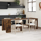 vidaXL Eettafel 180 x 85 x 75 cm Bewerkt hout Zwart eiken Rechthoekig