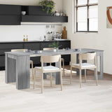 vidaXL Eettafel 180 x 85 x 75 cm Bewerkt hout Zwart eiken Rechthoekig