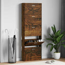 vidaXL Schoenenkast 59x17x169 cm bewerkt hout hoogglans wit