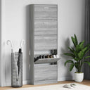 vidaXL Schoenenkast 59x17x169 cm bewerkt hout hoogglans wit