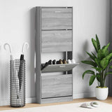 vidaXL Schoenenkast 59x17x169 cm bewerkt hout hoogglans wit