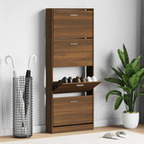vidaXL Schoenenkast 59x17x169 cm bewerkt hout hoogglans wit