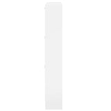 vidaXL Schoenenkast 59x17x169 cm bewerkt hout hoogglans wit