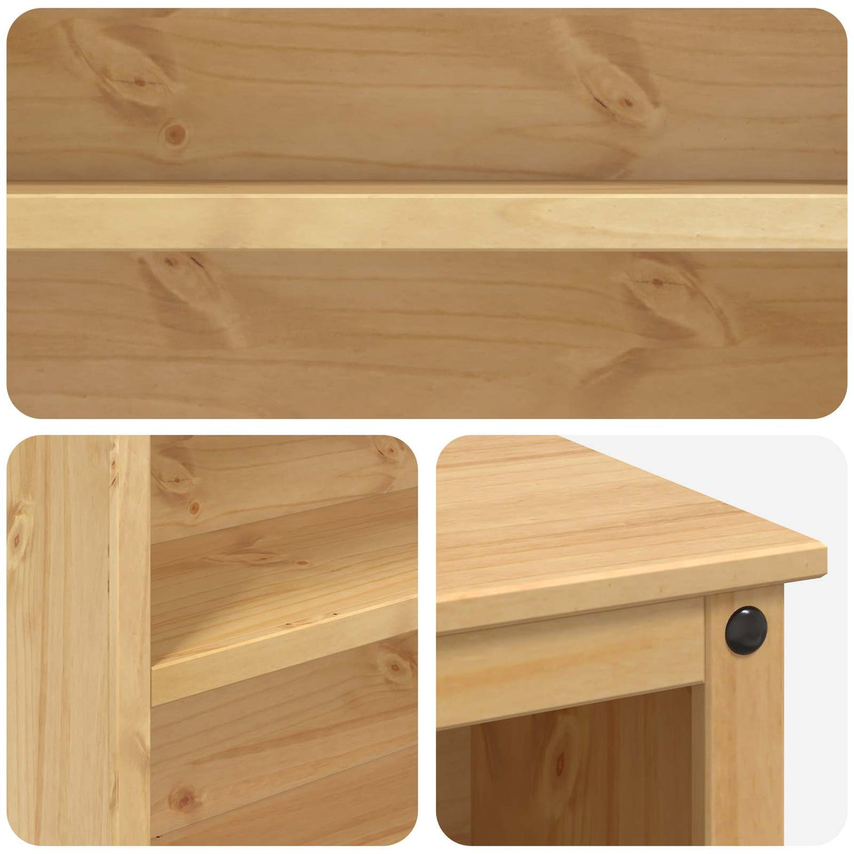 vidaXL Keuken Trolley met plank 2 pcs Honingwas 112 x 77 x 91,5 cm