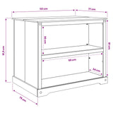 vidaXL Keuken Trolley met plank 2 pcs Honingwas 112 x 77 x 91,5 cm