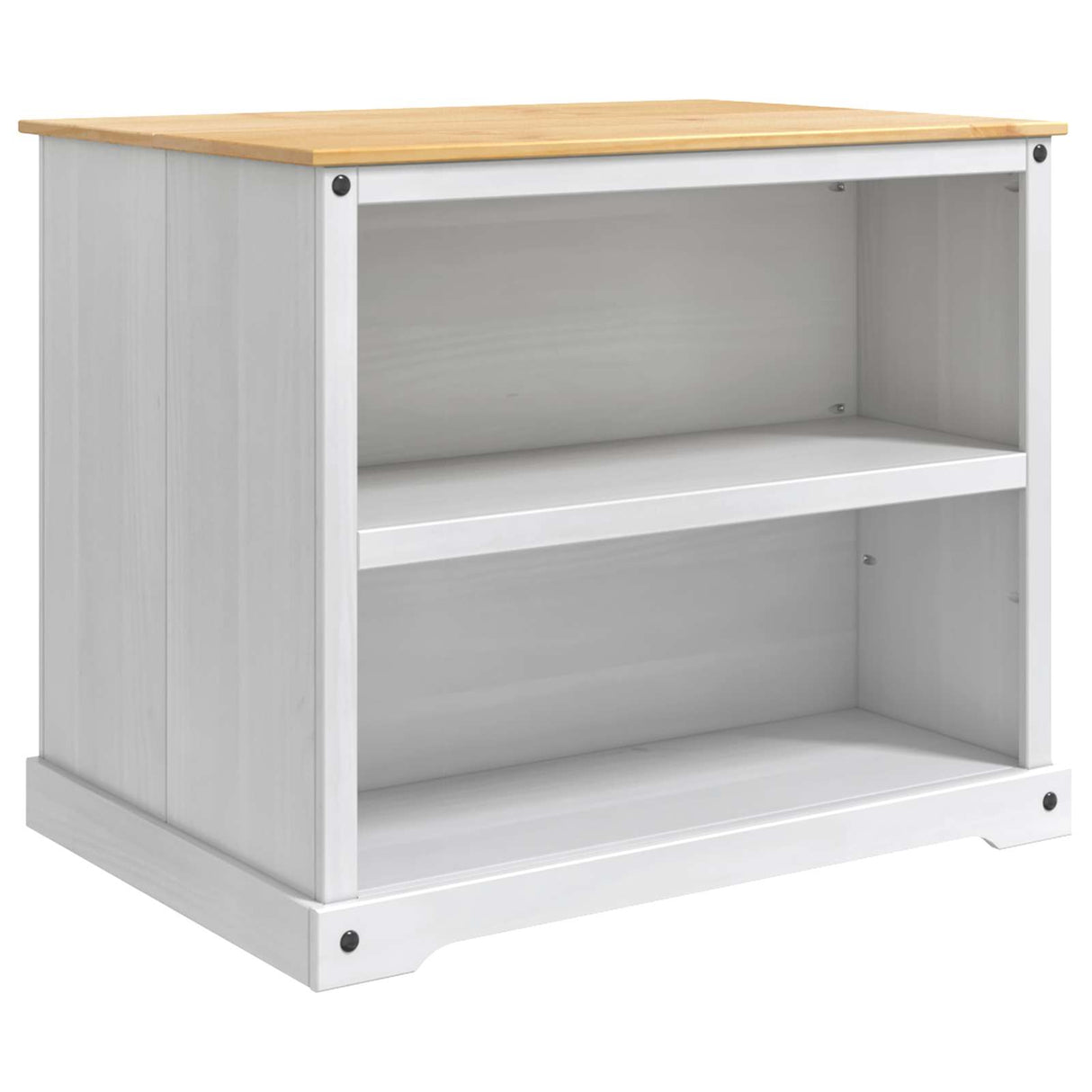 vidaXL Keuken Trolley met plank 2 pcs Honingwas 112 x 77 x 91,5 cm