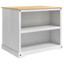 vidaXL Keuken Trolley met plank 2 pcs Honingwas 112 x 77 x 91,5 cm
