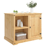 vidaXL Keuken Trolley met plank 2 pcs Honingwas 112 x 77 x 91,5 cm