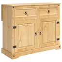 vidaXL Keuken Trolley met lade 2 pcs Honingwas 112 x 70 x 91,5 cm