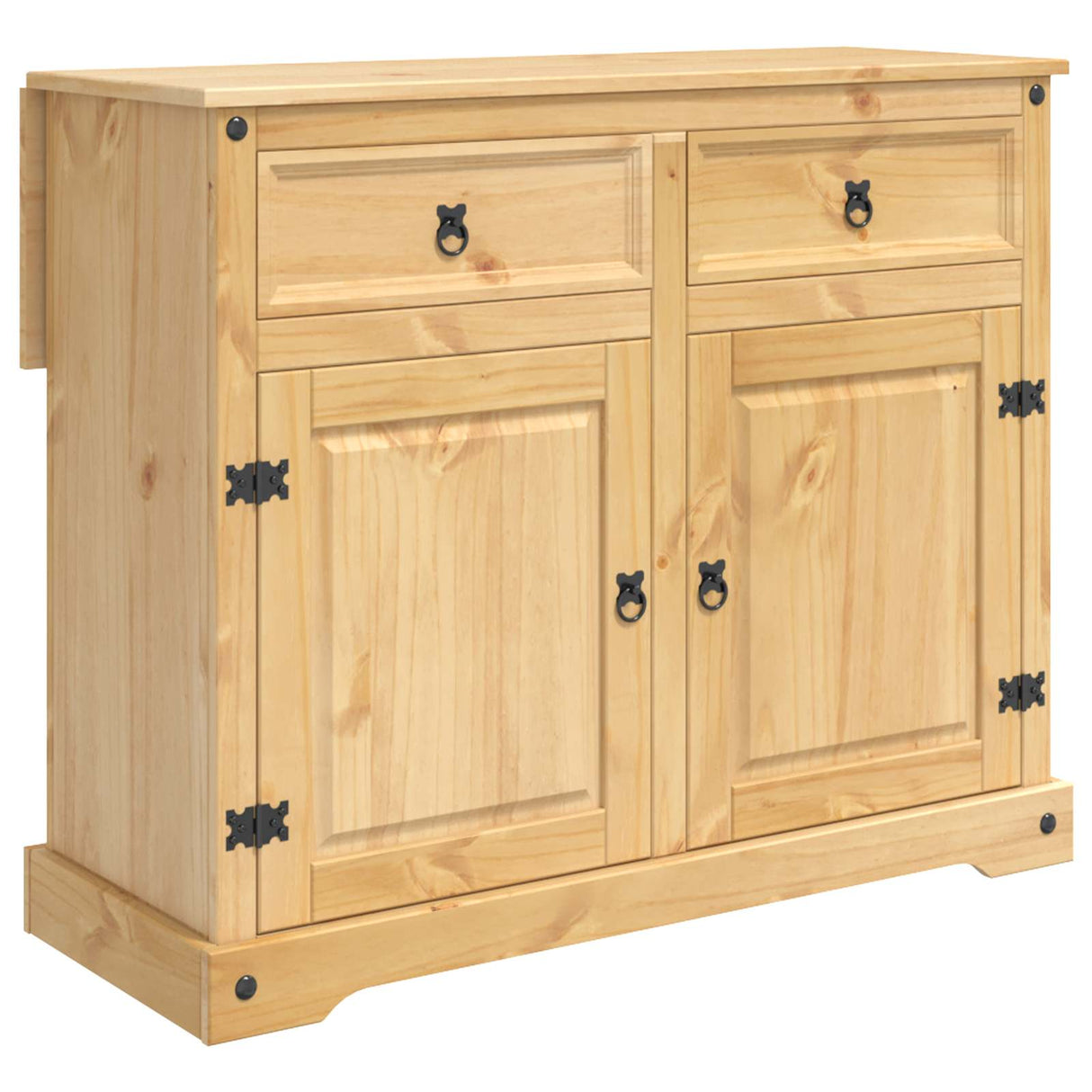 vidaXL Keuken Trolley met lade 2 pcs Honingwas 112 x 70 x 91,5 cm