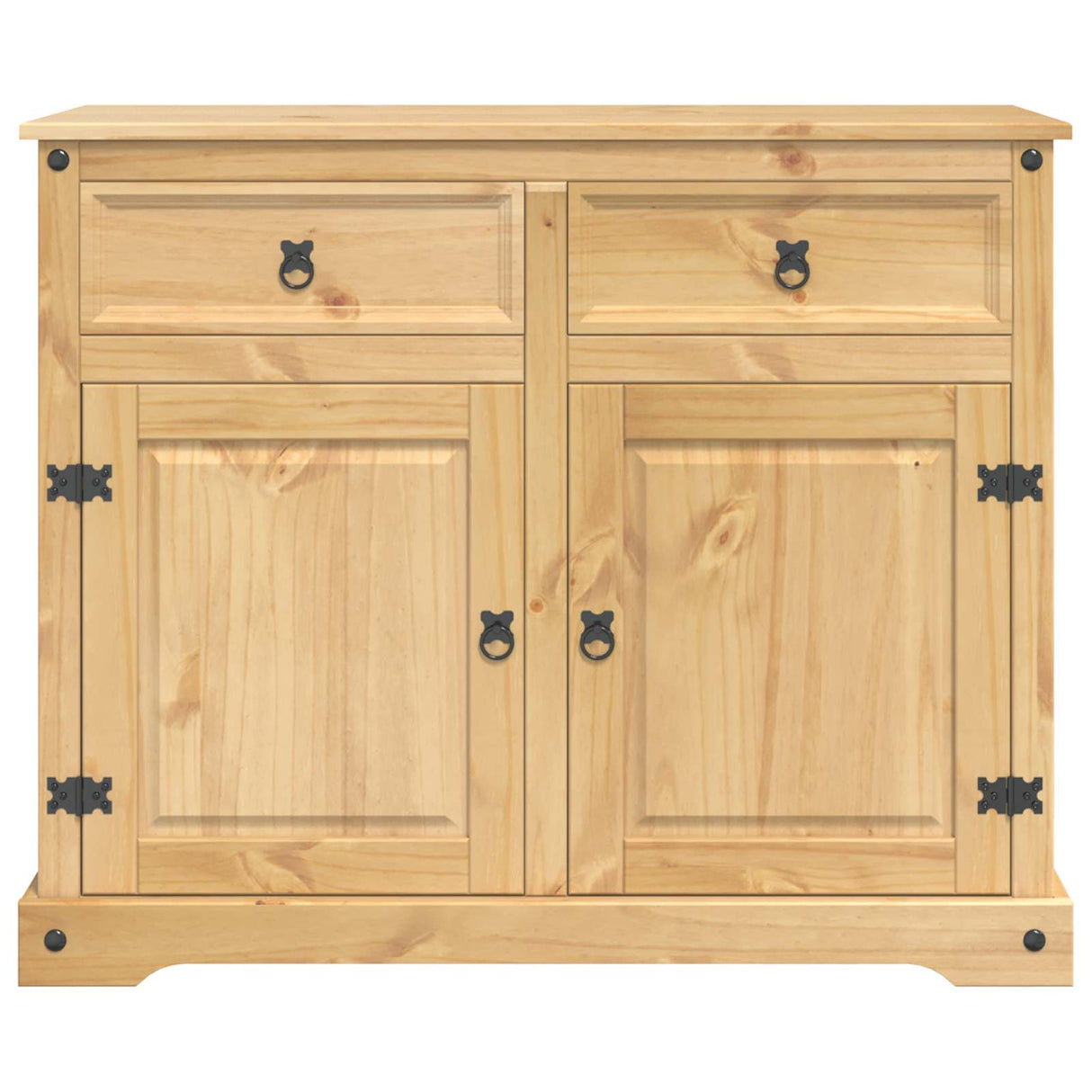 vidaXL Keuken Trolley met lade 2 pcs Honingwas 112 x 70 x 91,5 cm